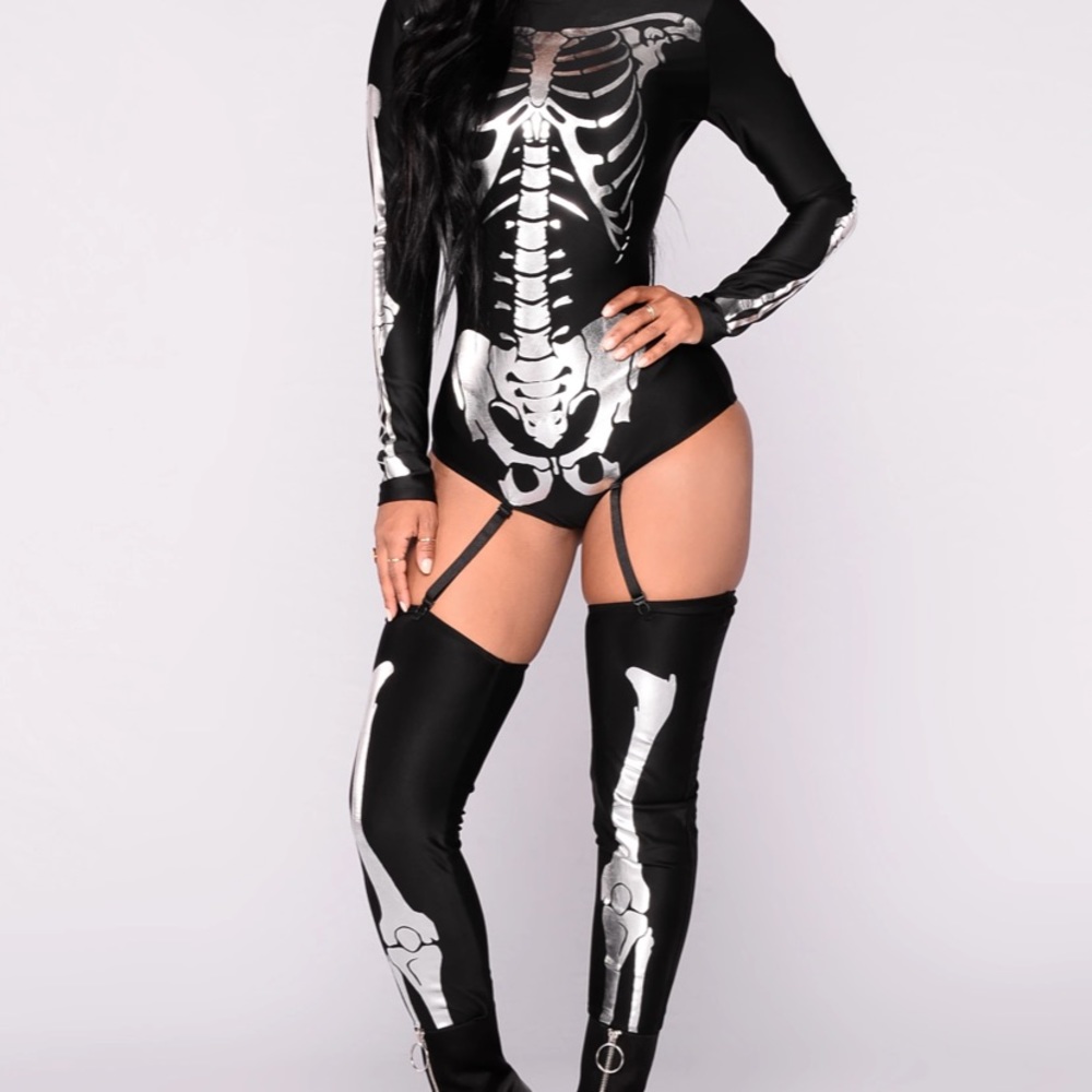 Miss Bonez Skeleton Costume - S/M